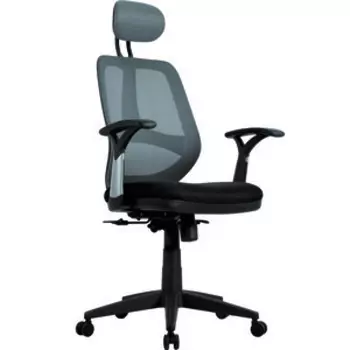 Кресло оператора Brabix Saturn ER-400 с подголовником черное/серое (530871)