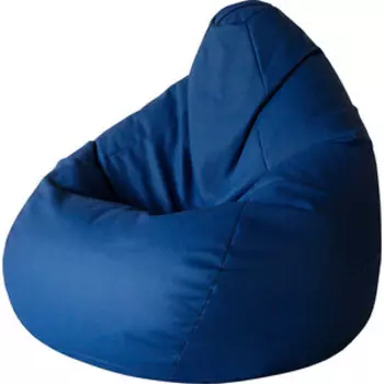 Кресло-мешок Папа Пуф Экокожа синий 3XL 150x100