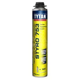 Пена монтажная Tytan, Styro 753, клей полиуретановая, 750 мл, 77961/16357