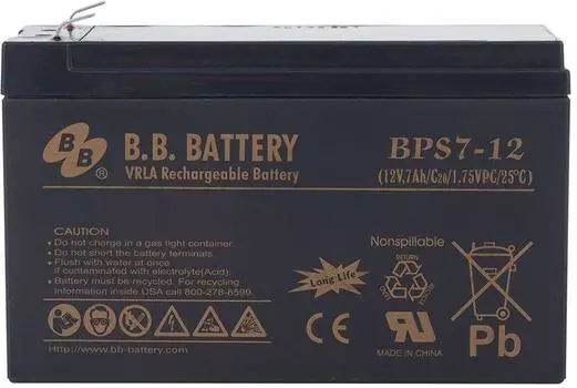Батарея для ИБП BB BPS 7-12, 12В, 7Ач