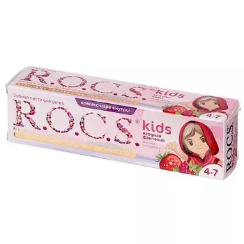 Зубная паста R.O.C.S., Малина и клубника для детей, для детей, 45 г