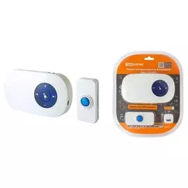 Звонок дверной беспроводной, на батарейках, кнопка IP 44, 3 х 1.5 В, АА, TDM Electric, ЗББ-11/6-МP3, SQ1901-0034
