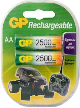 Аккумуляторная батарейка AA GP 250AAHC, в комплекте 2шт. (GP 250AAHC-2DECRC2)