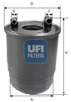Топливный фильтр UFI 24.111.00 MB W204/W211 2.2CDi/2.5CDi 08>