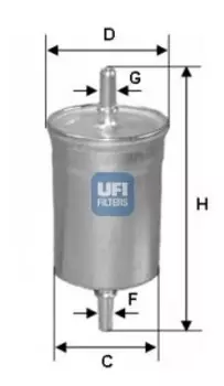 Топливный фильтр UFI 31.843.00 Chevrolet Lacetti/Nubira/Rezzo, Daewoo Evanda/Lacetti02>