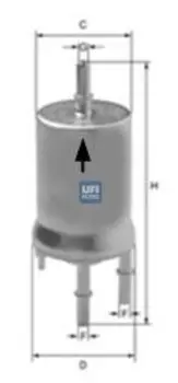 Топливный фильтр UFI 31.833.00 Audi A3, Seat Altea/Ibiza/Toledo, VW Golf V/Touran/Jetta 1.4/1.6/3.2 03>