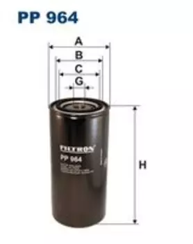 Топливный фильтр FILTRON PP 964 Volvo 5000/7000/B7/B10/B12/FH12/FL12/FM7/FM12/NH12/NL10