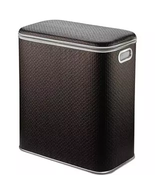Корзина для белья Geralis PCH-M PUNTO, коричневая/хром