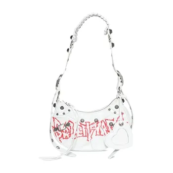 Сумка через плечо Balenciaga Le Cagole Shoulder Bag, цвет Optic White