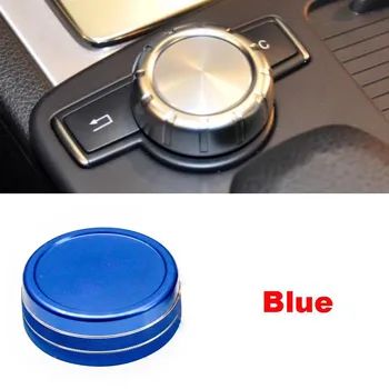 Car styling for Mercedes Benz C Class W204 2008-2013 Car air conditioning Rotary knob button Red-B