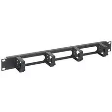 Кабельный организатор ITK CO05-1M4RM 19" 1U 4 кольца, черный