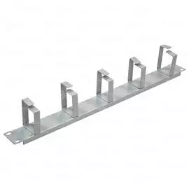 Кабельный организатор NTSS NTSS-HORG-2U-5(85) горизонтальный 19", 2U, 5 колец глубиной 85 мм, металл