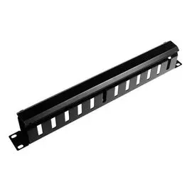 Кабельный организатор NTSS NTSS-HORGС-1U-(72)-BL горизонтальный с крышкой 19", 1U, глубиной 72 мм, металл, RAL 9005