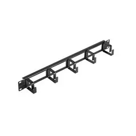 Кабельный организатор NikoMax NMC-OK400H-1U-BK-2 19" 1U, глубина колец 40мм, с отверстиями в опорной планке, черный, уп-ка 2шт.