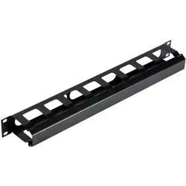 Кабельный организатор NIKOMAX NMC-OK580C-1U-BK 19", 1U, глубина колец 58мм, металлический, с крышкой, черный