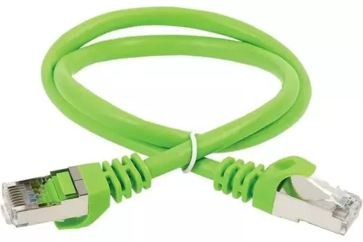 Кабель патч-корд S/FTP 6А кат. 1м ITK PC02-C6ASL-1M зеленый
