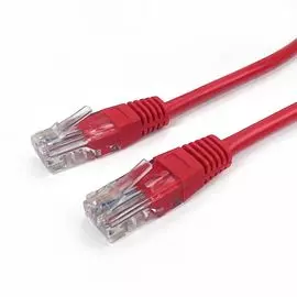 Кабель патч-корд U/UTP 5e кат. 0.5м Filum FL-U5-0.5M-R 26AWG(7x0.16 мм), омедненный алюминий (CCA), PVC, красный