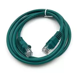 Кабель патч-корд U/UTP 5e кат. 1.5м Buro UTP-5E-1,5M-GR литой (molded), 4 пары, 26AWG, CCA, зеленый