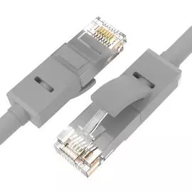 Кабель патч-корд U/UTP 5e кат. 1м 4PH 4PH-LNC5000 4PH-R90022 серый, 24 AWG, литой, ethernet high speed 1 Гбит/с, RJ45, T568B
