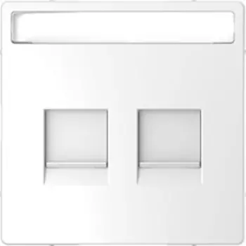 MTN4564-6035 D-life центральная накладка для 2-х модульных разъемов, бел. лотос Merten