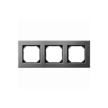 MTN403314 Рамка M-Elegance Серый родий 3-постовая Merten