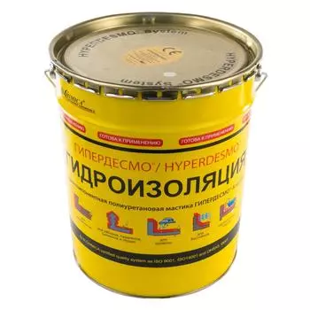 Мастика гидроизоляционная полиуретановая Alchimica Гипердесмо Классик 25 кг белый