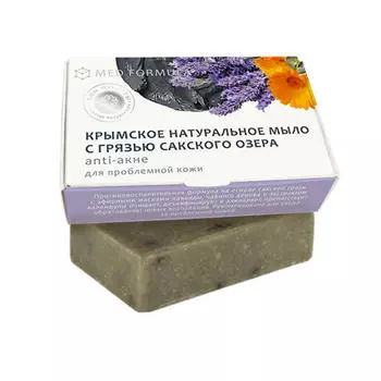 Дом природы Мыло на основе грязи Сакского озера, Anti-акне, 100 г (Дом природы, MED formula)