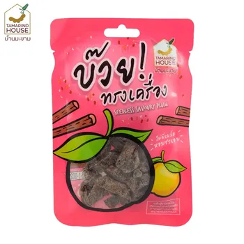Tamarind House Seedless Plum, Золотая слива, Пикантная слива, вкус черники, 35 г. x 1/3/6/12 - Тайская закуска 35 g.
