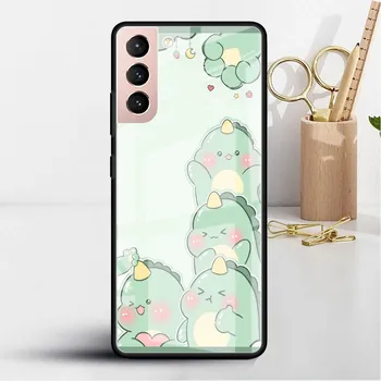 Стеклянный чехол с рисунком динозавра для Samsung Galaxy S22 S20 FE S21 Plus, чехол для телефона S10 5G S9 Note 20 Ultra 10 Lite Shell Samsung S22 Ultra 5G