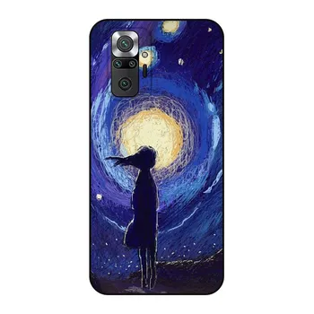 Редми Примечание 10 10с Про 6,67 ; Черный Etui Tpu Shell Trend Звездная ночь Ван Гог Femmes Аксессуары для сотовых телефонов для Xiaomi Redmi RedmiNote10 4G