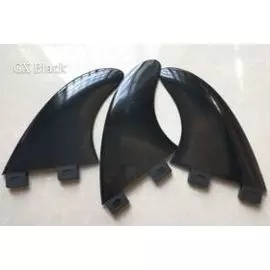 Плавники набор 3шт SALTY FINZ 30% fiberglass FCS Thruster GX 102mm black tv-1675