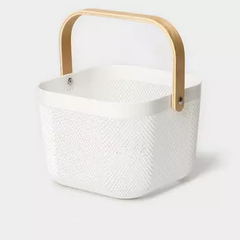 Корзинка для хранения KK/home" 23,5х24х18 см, цвет белый