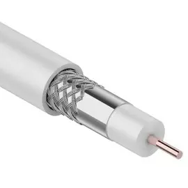 кабель rg-6u, (64%), 75 ом, 100м, белый rexant