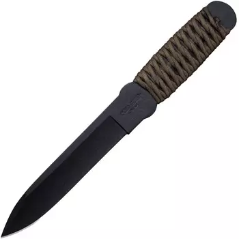 Спортивный нож Cold Steel True Flight Thrower, сталь 1055C, рукоять паракорд, черный/зеленый