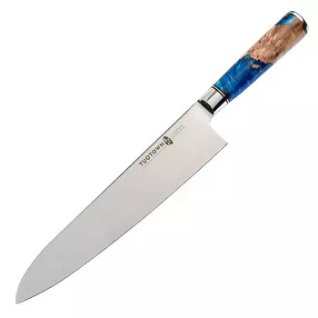 Кухонный шеф нож Tuotown TWB-D9, сталь VG-10 Damascus, рукоять дерево/эпоксидка