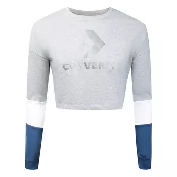 Colorblocked Cropped Long Sleeve