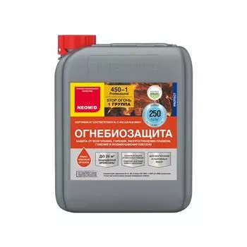 Огнебиозащита Neomid 450-1 (1 и 2 группа огнезащитной эффективности) тонированная, 30 кг