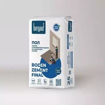 Наливной пол Bergauf Boden Zement Final, 25 кг