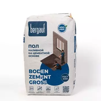 Наливной пол Bergauf Boden Zement Gross, 25 кг