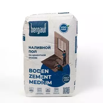 Наливной пол Bergauf Boden Zement Medium быстротвердеющий, 25 кг