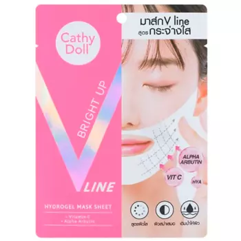 CATHY DOLL Гидрогелевая маска для V-линии лица - Сияние