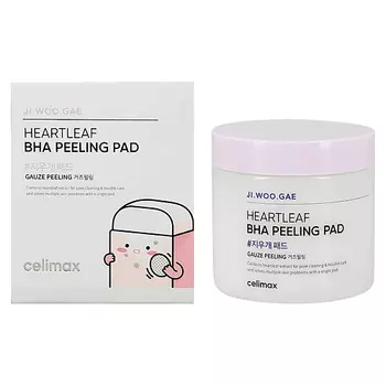 CELIMAX Диски для лица с BHA-кислотами и экстрактом хауттюйнии сердцевидной (отшелушивающие) 60.0