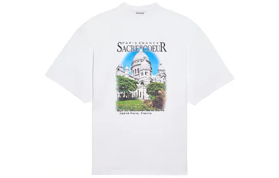 Футболка женская Balenciaga с рисунком, белый