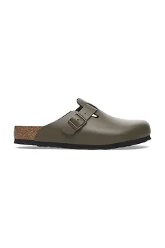 Кожаные шлепанцы Boston Birkenstock, зеленый