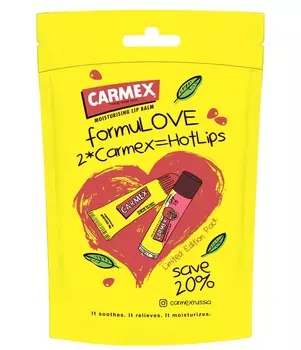 CARMEX Набор бальзамов для губ (классический в тубе 10 г + гранатовый в стике 4,25 г) Carmex
