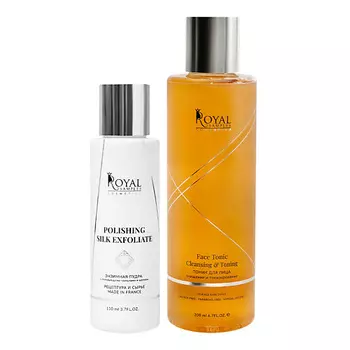 ROYAL SAMPLES Косметический набор Тонизирующий тоник для лица и Энзимная пудра с шелком