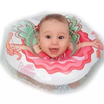 ROXY KIDS Надувной круг на шею для купания малышей Flipper Ангел