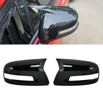 Для Honda CIVIC 2012 2013 2014 автомобильное боковое зеркало заднего вида, крышка крыла, внешняя наклейка, чехол заднего вида, отделка из углеродного волокна, черный Without Light Carbon