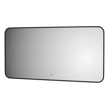 Зеркало Defesto AURA DF 2968RH 120х60 см, с LED-подсветкой, инфракрасный выключатель, нейтральный белый свет, рама черная