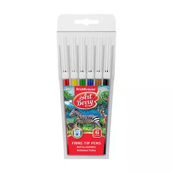 Фломастеры ArtBerry - Easy Washable, 6 цветов